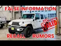 68C Recall Rumors False Info Jeep 4xe Jeep Wrangler Grand Cherokee