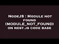 NodeJS Module not found MODULE - NOT
