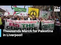 Download Lagu KIJK Duizenden pro-Palestijnse demonstranten verzamelen zich in Liverpool ter voorbereiding op de...
