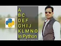 Python Alphabet Pyramid Pattern ASCII CODES Alphabet Pattern Print Python 17