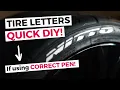 How To Use Tire Pen Using the correct paint pen to achieve amazing results