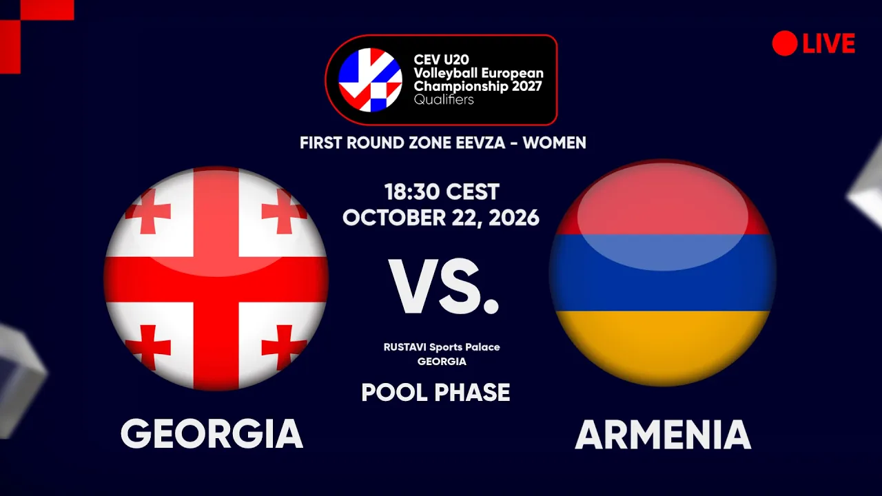 LIVE | GEORGIA vs. ARMENIA | CEV U20 EuroVolley 2027 Women Qualifiers | EEVZA | POOL PHASE