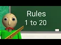 School rules 1 to 20 Baldi Basics
