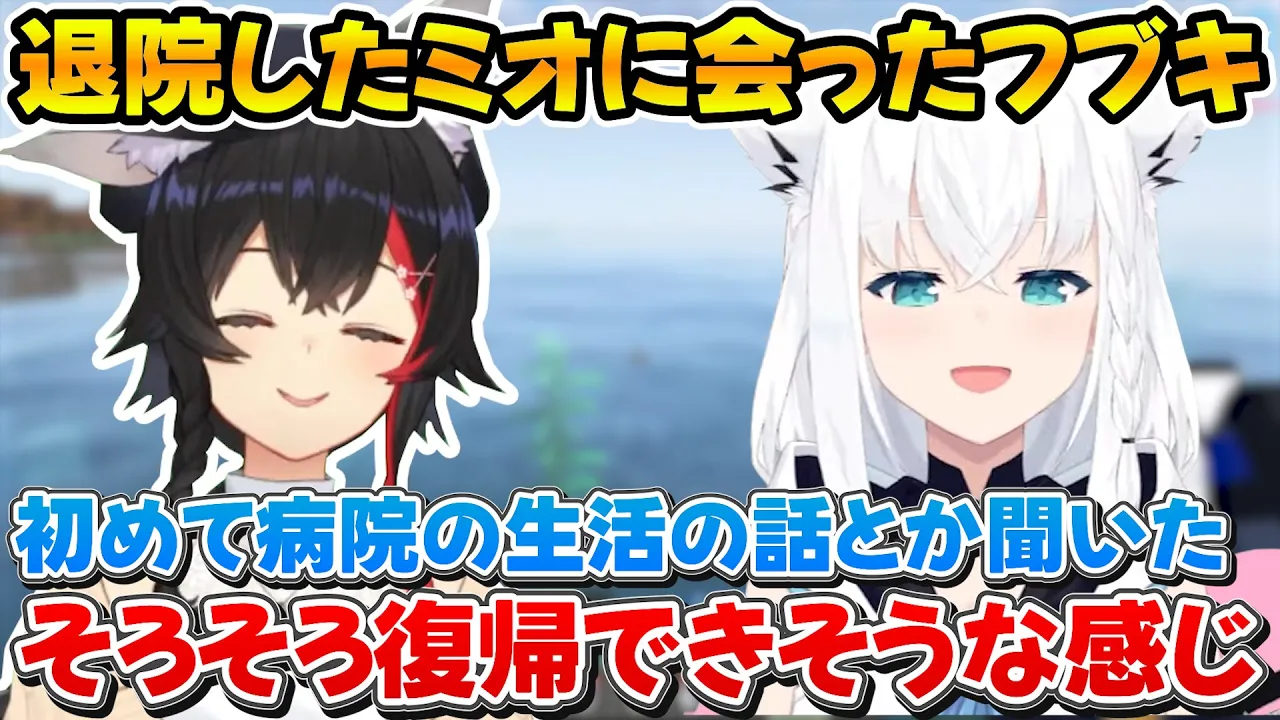 退院したミオしゃに一足先に会ってミオニウムを摂取してきたフブちゃんw【ホロライブ/白上フブキ/大神ミオ/切り抜き】
