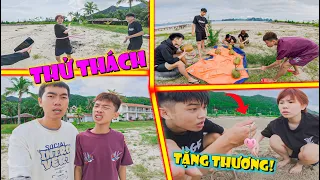 Thử Thách Cặp Đôi Cắm Trại Ngoài Bãi Biển - Thắng Thương Tìm Thấy Móc khóa Trái Tim | Thái Chuối