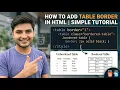 Table Border in HTML Explained for Beginners
