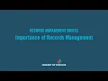 Records Management Basics The Importance of Records Management