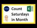 Count Number of Saturdays in Month - 5 Different Formulas