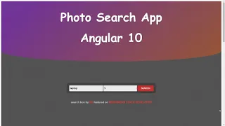 Photo search app using Pexels API Mini project Angular 10 SOURCE CODE 2021