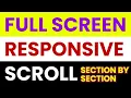 Responsive Full Screen Section by Section Smooth Scroll Full Screen Scrolling Website