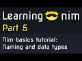 Naming and data types - Nim basics
