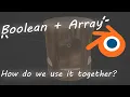 How to use Array and Boolean Modifier Blender Tutorial Modeling Tips