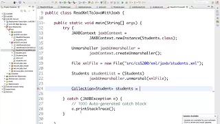 00725 Reading XML to Java Object List with JAXB