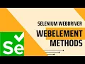 Mastering WebElement Interface methods in Java A Complete Guide