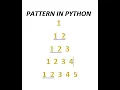space between numbers python pattern