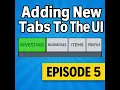 How To Adding New Tabs To The UI Pygame Python Episode 5