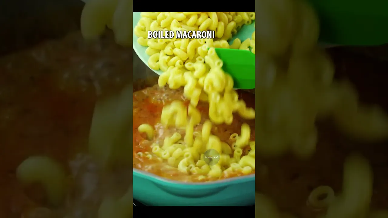 Cheesy Masala Macaroni  #shorts #food #foryou #sooperchef