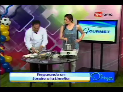 Preparando un suspiro a la limeña