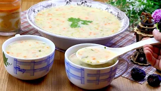 شوربة الخضار البيضاء الصحية بدون لحوم كريما حليب او مرقة 