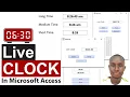 How To Create Live Clock In Microsoft Access Full Tutorials