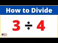 3 divided by 4 3 4 Value of Long Division