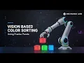 ROS2 Pick and Place OpenCV Color Sorting using Franka Panda Robot Arm
