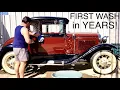 Rescued 1931 Ford Model A first wash in years DISGUSTING Can we save it