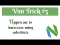 VIM Tricks uppercase to lowercase using substitute
