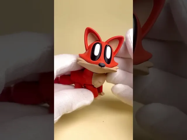 Blob Fox - Articulating Flexi Fidget Art Toy video thumbnail