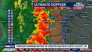 Tornado coverage FOX29 July 28 2026