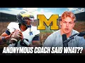 Anonymous CFB Coach SAID WHAT About Michigan s QB