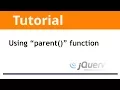 jQuery Tutorials How to select parent of an HTML element