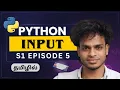Python input Explained in 10 Minutes Python Tamil S1 E5