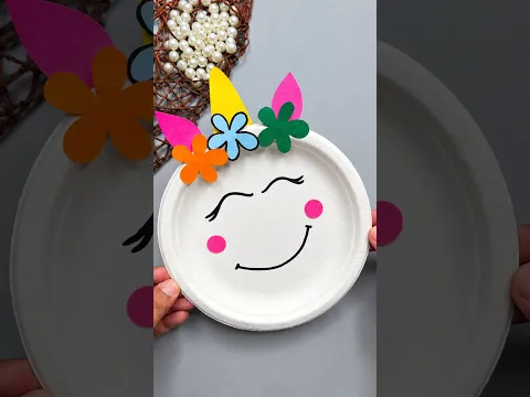 Paper plate Unicorn craft🦄⁠| Unicorn craft ideas ⁠for parents & teachers #unicorncraft #unicorn#diy