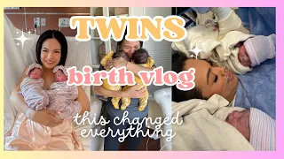 TWIN BIRTH VLOG | Our Labor & Delivery Story (Emotional + Real)