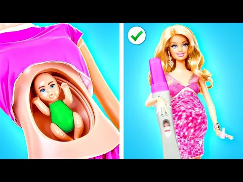 Download MP3 PREGNANT Barbie In Real Life! RICH vs BROKE DOLL HACKS || Tiny Gadgets \u0026 Parenting Tips by Fun Full!