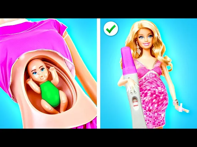 Download MP3 PREGNANT Barbie In Real Life! RICH vs BROKE DOLL HACKS || Tiny Gadgets & Parenting Tips by Fun Full!