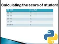 Calculating the score of student in Python