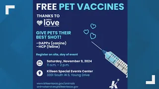 Killeen animal services hosting free pet vaccine clinic