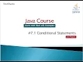 1-Conditional Statements Java Course For Beginners with real life examples