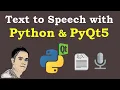Build Text to Speech App with Python PyQt5