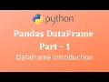 Python Pandas DataFrame PT-1 Introduction CLASS 12 Informatics Practices