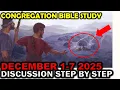 Discussion Congregation Bible Study Week of december 1-7 2025 Lesson 41