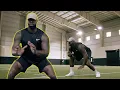 O-Line Drills with Tyron Smith to Improve Run Blocking Footwork Pass Pro