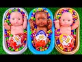 9 Minutes Satisfying - Magic BathTubs \u0026 Mixing Candy ASMR with Kinder Joy, Slime, Playdoh Big Video
