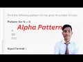 Alpha Pattern Character pattern coding Ninjas java