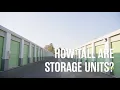 How Tall Are Storage Units