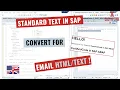 Create Standard Text in SAP - SO10