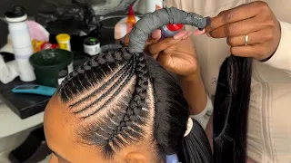 The Ultimate Half and Half Style Half Sewin Half Braids with Ponytail