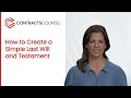 How to Create a Simple Last Will and Testament Templates Available